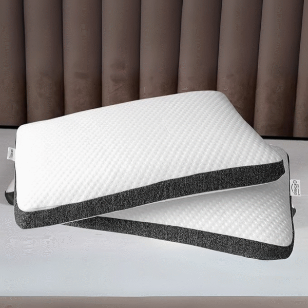 ORCHEED Memory Foam Pillow | Size 16x24x5 Inches (Pack of 2) | Neck & Shoulder Pain Relief Provide Comfortable Sleep (White & Grey)