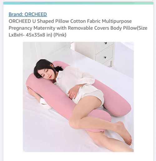 ORCHEED U SHAPE PREGNANCY PILLOW ( FREE SIZE)