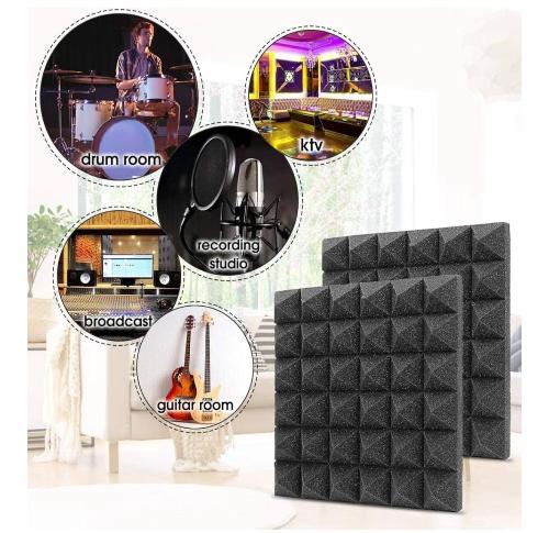 ORCHEED ACOUSTIC FOAM PYRAMID ACOUSTIC PANELS 12X12X2