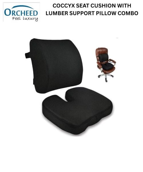 ORCHEED MEMORY FOAM HALF SUPPORT WITH COCCYX CUSHION ( COMBO)