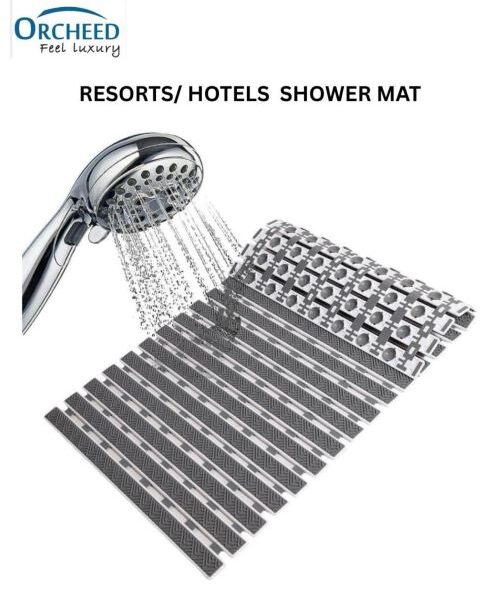 ORCHEED Shower Mat Anti Slip Shower Mat, Bathtub Mat with Suction Cups and Drain Holes, Anti-Skid PVC Rubber mats for Floor mat FOR RESORTS /HOTELS